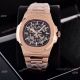 Faux Patek Philippe Nautilus Skeleton Dial Rose Gold Watches (4)_th.jpg